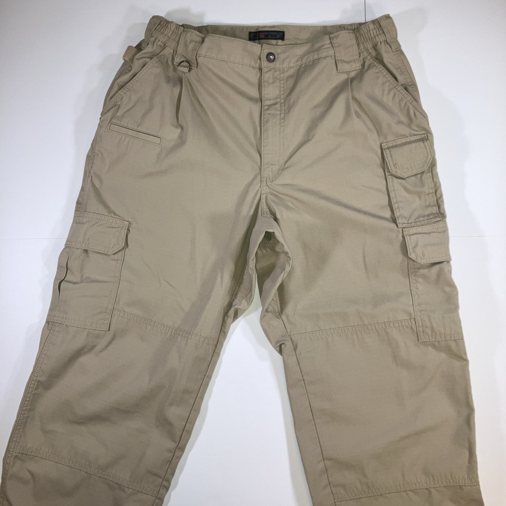 5.11 Tactical Pants Mens 38x30 Beige Cargo Taclite Lightweight Workwear Outdoor